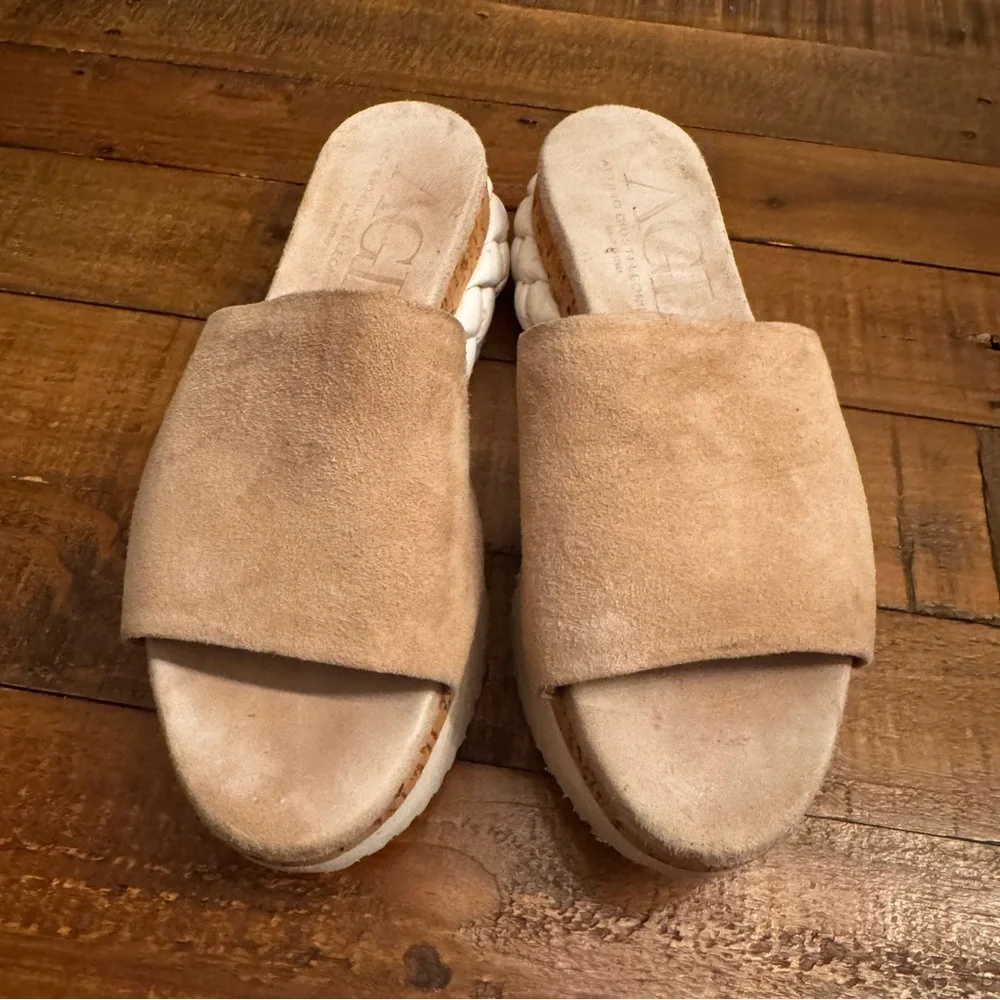 AGL‎ Suede Slide Platform Sandals